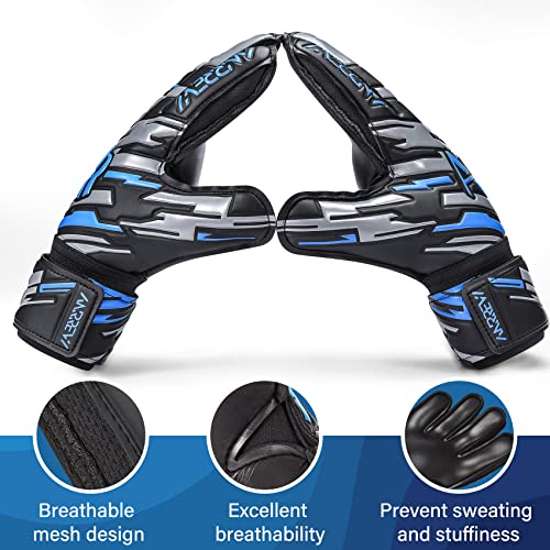 Anrrew Soccer Goalie Gloves With Fingersave And Double Wrist Protection.goalkeeper Gloves Provide Extreme Strong Control And Grip.soccer Gloves For Youth,Kids,Adult #TOP4