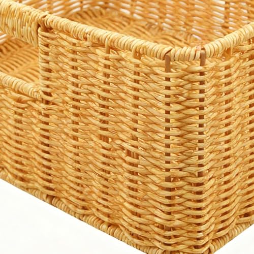 Cesta de ratán de imitación para lavandería y despensa compacta 5