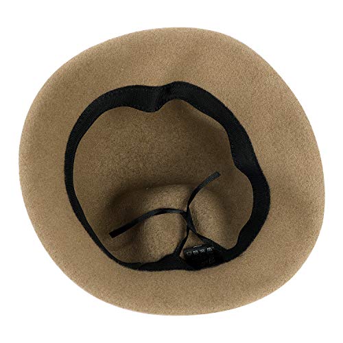 Women Cloche Bucket Hat Vintage Faux Wool Felt Hat Winter Warm Church Bowler Hat Ladies Fedora Hat Fall Bell Round Cap Brown #TOP3