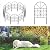 Skcoipsra Decorative Garden Fence 10 Pack, 22in(H) x 10ft(L) Animal Barrier Fence, Rustproof Metal Fencing for Yard, Dog Rabbits Wire Section Garden Edging Border for Yard Patio Garden, Arched