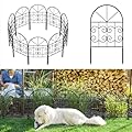 Skcoipsra Decorative Garden Fence 10 Pack, 22in(H) x 10ft(L) Animal Barrier Fence, Rustproof Metal Fencing for Yard, Dog Rabbits Wire Section Garden Edging Border for Yard Patio Garden, Arched