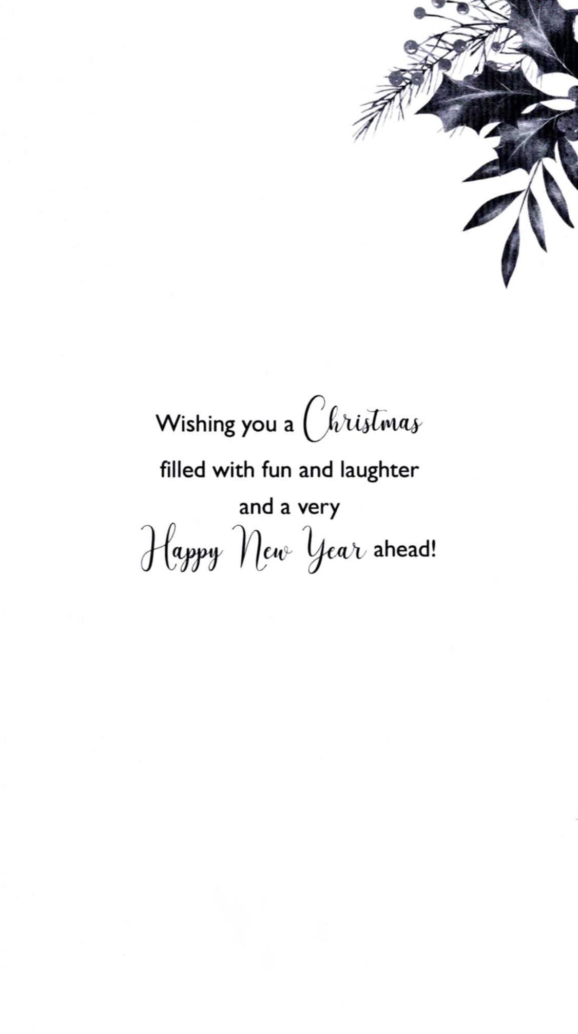 Mum & Dad Xmas Spirit Embellished Christmas Card Hand-Finished Champagne Cards XCDC392, Gold, 14cm x 23cm - Image 2