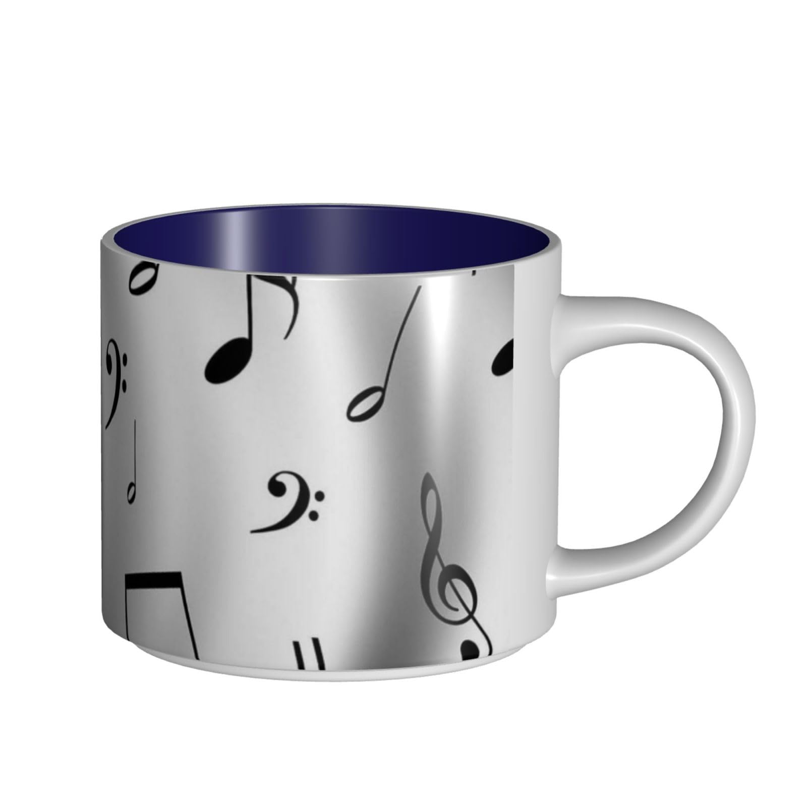 Musica stampata grande capacità tazze in ceramica tazza di caffè
