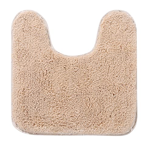 Image of Pano Microfiber Anti Slip Bathmat Set with Contour, Soft & Super Absorbent Mats for Shower, Washable, Non-Slip & Quick-Drying Mats for Home, Kitchen, Office, Pack of 2 (Cream, 50X75 Cm & 50X50 Cm)