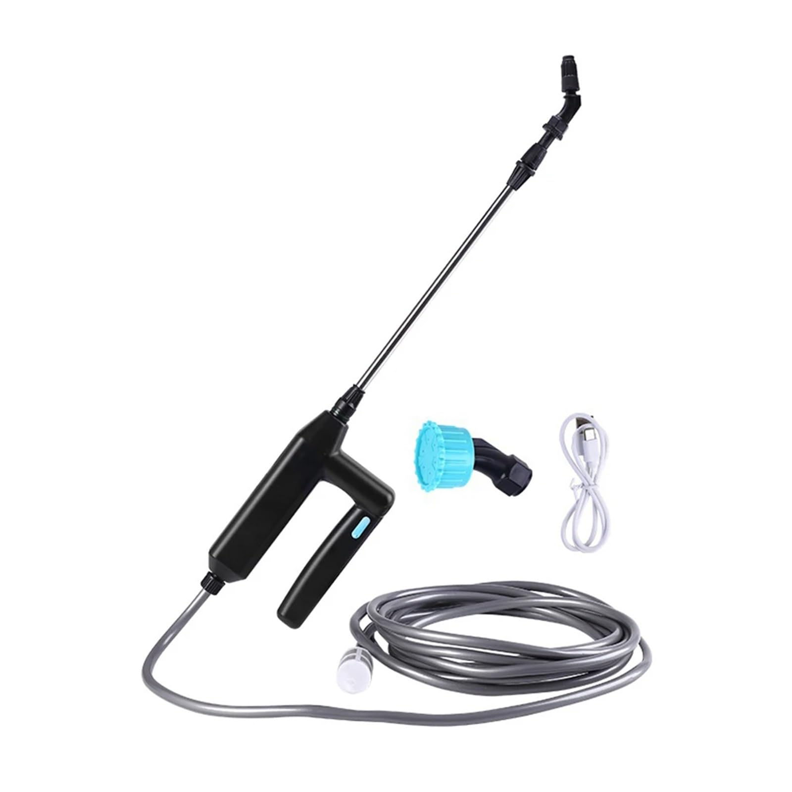 LNHHG Garden Watering Spray Gun, Automatic Electric Sprayer Nozzle Sprinkler, Mister Irrigation Atomization High Pressure Car Washer(3 meter 2000mA)