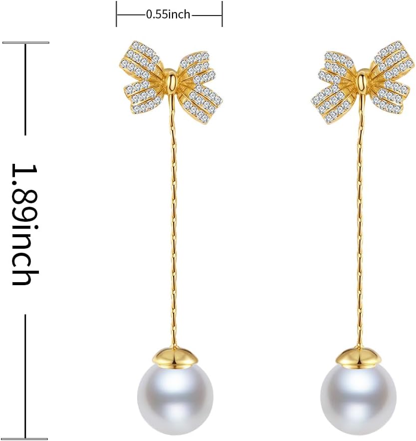 14K Gold Plated Butterfly Stud Earrings - Comfortable Lightweight Design with Secure Butterfly Backs, Cubic Zirconia Bow Posts Jewelry Gifts for Women - Image 5