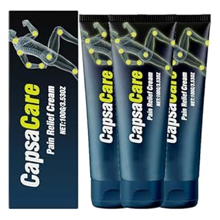 Capsacare Neuropathy Relief Cream, Capsaicin Cream for Nerve Pain Neuropathy, Fast Absorption, Mild & All Natural, for All Skin Types (3 Pcs)