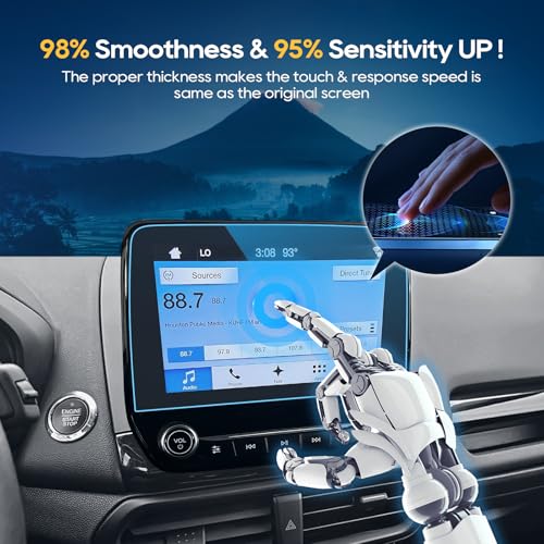 Image of LFOTPP Screen Protector compatible with 2018-2020 2021 Ford EcoSport SYNC 3 8 Inch Tempered Glass 2018-2021 Ford EcoSport Accessories [9H] Infotainment System Screen Center Touchscreen Anti Scratch