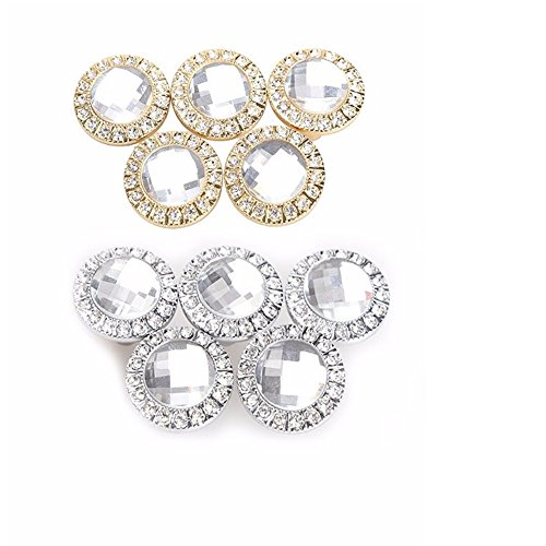 10 Pz Rotondo 30mm Maniglia Scintillante Cristallo...