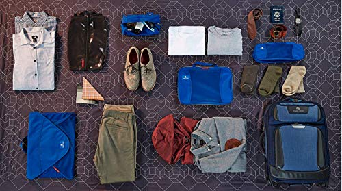 Eagle Creek Pack-It Original Garment Folder M - Perfect Garment Bags for Travel with Wrinkle-Free Folding Board and Compression Wings to Maximize Luggage Space, Blue Sea - Med.