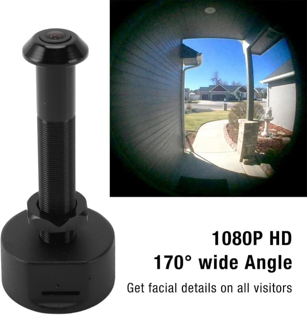 Amazon.co.jp: ドアのぞき穴カメラ、HD 1080P 170°広角ドアアイ