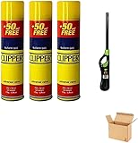 ANGIX 3 x Clipper Butane Gas Fuel Lighter Refill - Ideal for BBQ, Camping, Kitchen & Cooking - Yellow Bottle