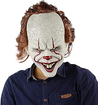 Liwein Halloween Clownmasker – Horror Joker Masker, Latex, Met Tanden, Rode Neus, Realistische Bloedeffecten, Geschikt Voor Halloween, Carnaval En Cosplayfeesten