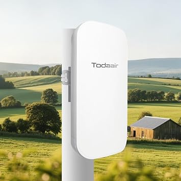 TODAAIR Outdoor WiFi Extender | AI Watchdog | Repeater&AP Mode|IP65 Weatherproof | Up to 1200Mbps Dual Band WiFi Repeater | Covers Up to Least 3440 Sq. ft and 30 Devices | WiFi Extender Outdoor