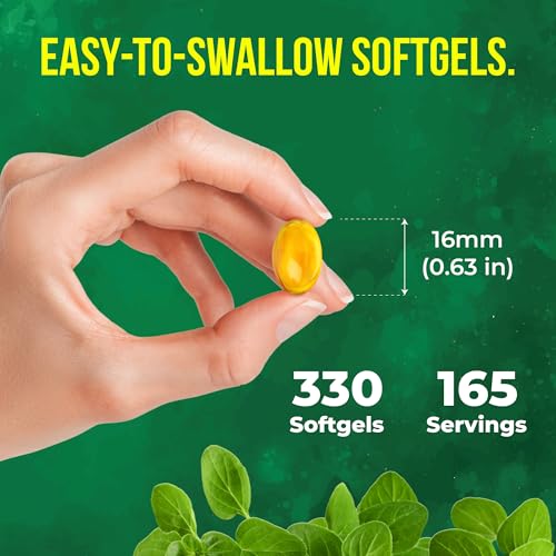 Image of FreshDrinkUS, Premium Oregano Black Seed Oil Softgels | 330 Count | Blend of 300mg Oregano Oil + 200mg Black Seed - Plant-Based Source of Natural Antioxidants.