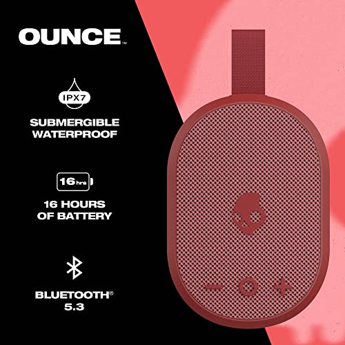 Image of Skullcandy Ounce Wireless Bluetooth Speaker - IPX7 Waterproof Mini Portable Speaker with 16 Hour Battery, Downward Firing Passive Radiator, and Ballistic Nylon Carry Strap