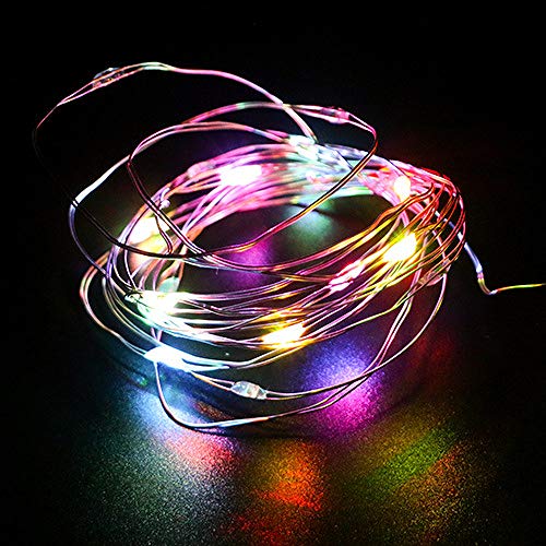 Preisvergleich Produktbild 12 Stück LED Flaschenlicht, lichterkette, mit CR2032 knopfbatterie, DIY weihnachtsdekoration Sieben Farben 2 Meter 20 Lichter