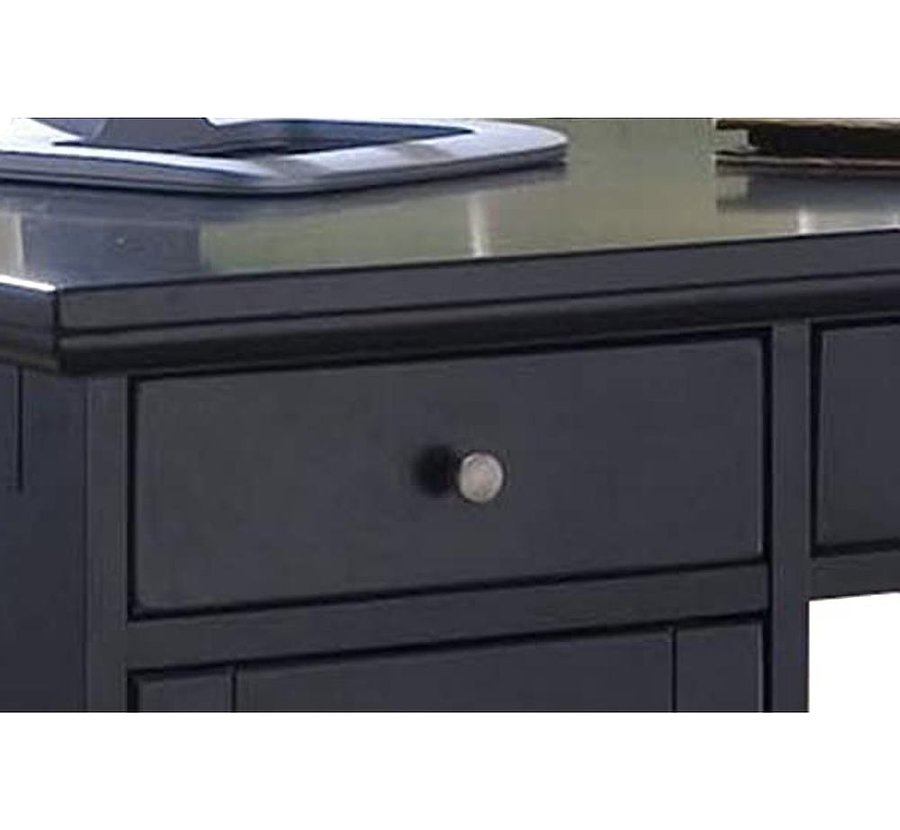 Amazon.com: Homestyles Bedford Black Pedestal Desk : Home & Kitchen