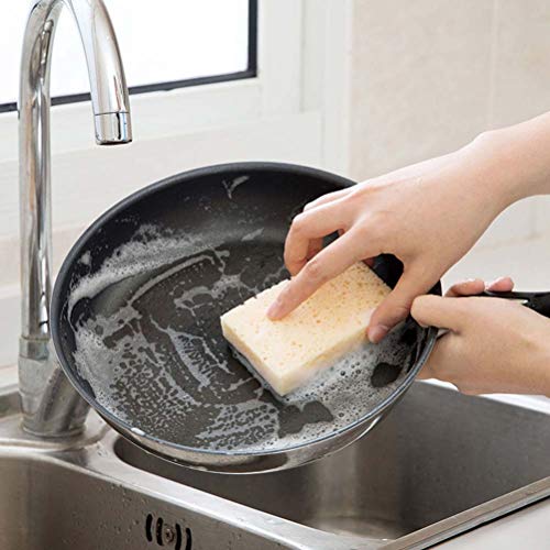 Image of Kitchen Cleaning Sponge Wipe 8Pcs Durable High Density Sponges for Effective Dish Washing Scrubbing Kitchenware Glass and Car Cleaning