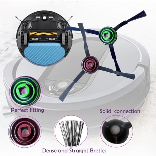 Image of Replacement Accesories for Ecovacs X1 Omni and T10 Omni Turbo Robot Vacuum Cleaners (2 Pairs Side Brushes)