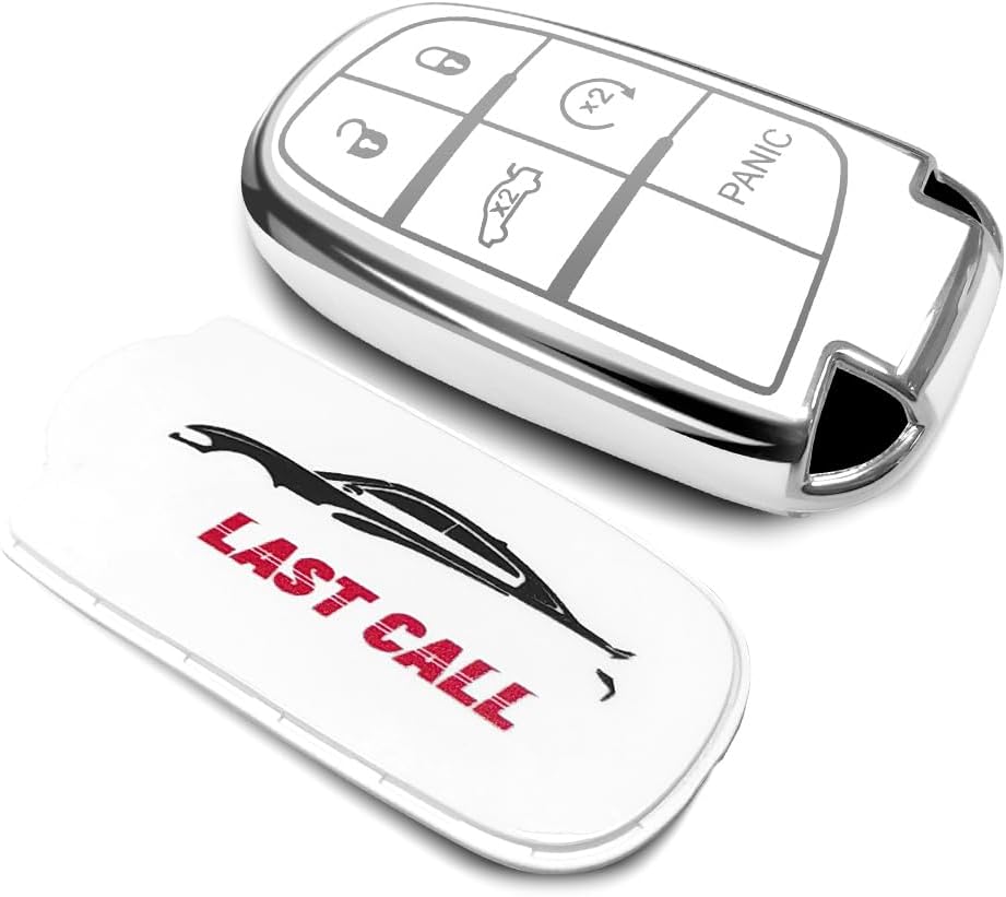 for Dodge Challenger Dodge Charger Creative Logo Key Fob Cover Case Soft TPU Full Protection Key Fob Protector Shell (Dodge Charger, Last Call)