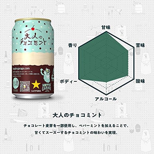 Amazon Co Jp サッポロビール Hoppin Garage ホッピンガレージ 大人のチョコミント 発泡酒 デザート ビール 350ml 12缶 ホップビール バレンタイン ギフト プレゼント 母の日 父の日 食品 飲料 お酒