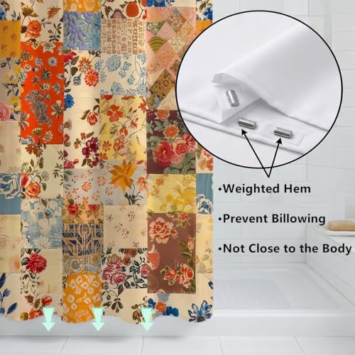 Rideau de douche 150x170cm géométrie en polyester imperméable lavable - 6
