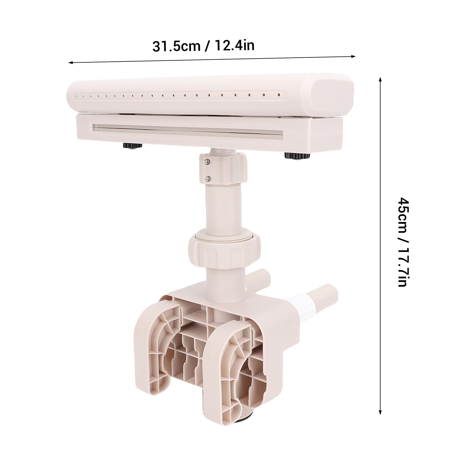 Fontana per Piscina con Luci a LED Cascata 360 Gradi PVC