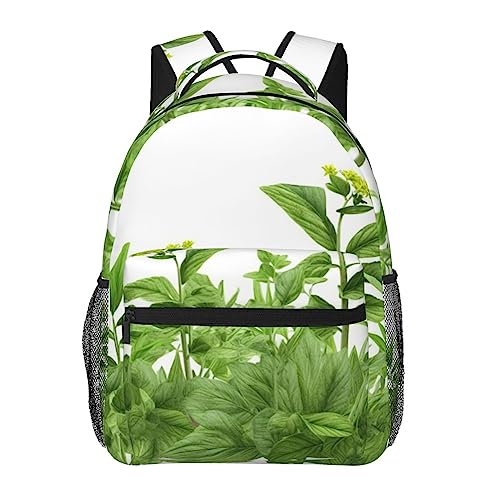 Sac à dos de voyage avec structure ergonomique et motif feuilles noir