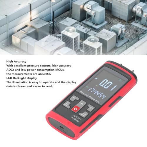 gernie Digital Manometer ±50Kpa Micro Pressure Tester Differential Pressure Digital Display Meter for Metallurgy Electricity, Manometers, gernie5qpzw39dmt