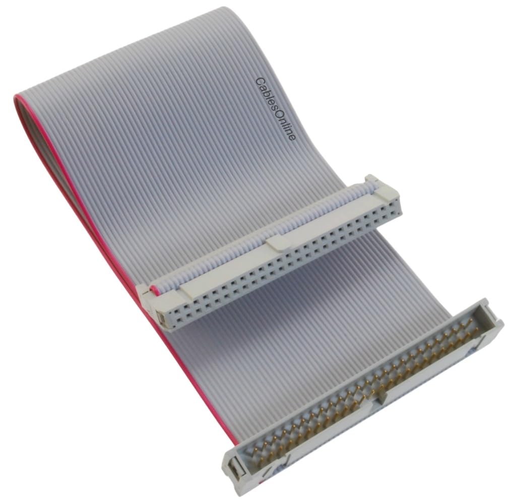 CablesOnline, 8-inches 50-Pin (2x25) 2.54mm-Pitch IDC 50-Wire Flat Ribbon SCSI Drive Extension Cable, FR-5008M