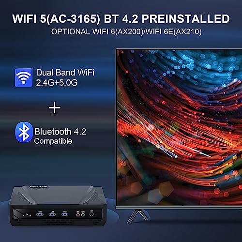 HISTTON Mini PC Windows 11 Pro, Core i9-9880H 8 Kerne 16 Threads bis zu 4,80 GHz Mini Desktop PC, 16GB RAM 512GB NVMe SSD, Wi-Fi5 BT4.2, 4K Triple Display, Auto Power On, Mini Gaming PC, Mini Computer – Bild 6