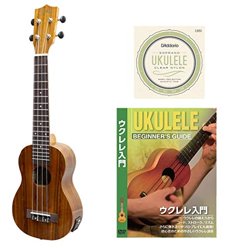 S.Yairi ヤイリ ウクレレ プリアンプ搭載 エレキウクレレ 教則DVD付きセット ソプラノサイズ ロングネック コア材 ギアペグ仕様 YU-SL-01KE