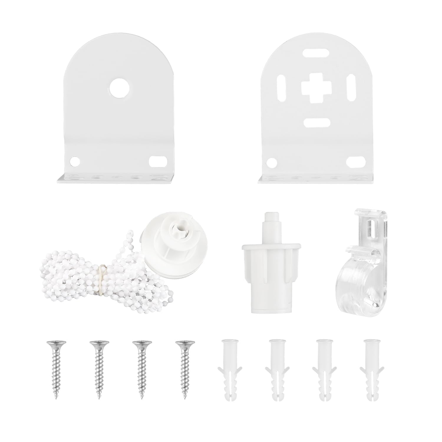 Bojueshaw White 32Mm Metal Roller Blind Bracket Set – Window Shade Fitting Kit For Replacement And Repair, Durable Upgrade Curtain Accessories