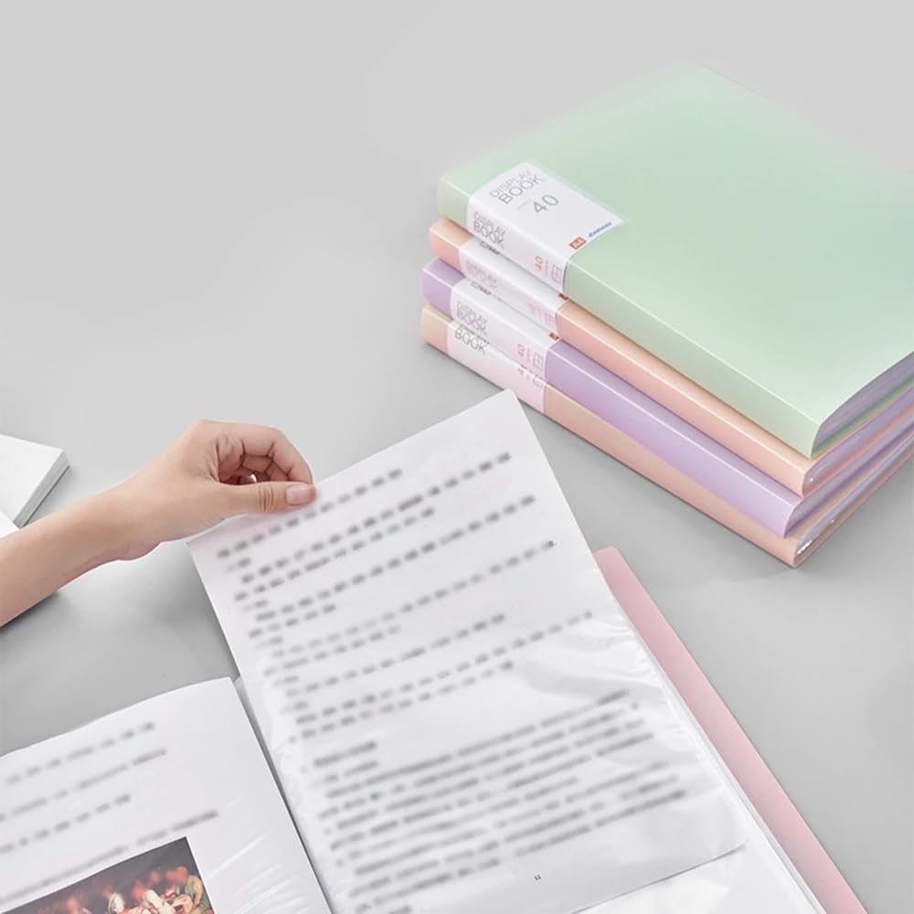 Mehrseitiges, mehrseitiges, transparentes Informationsset for Präsentationsmappen im A4-Format aus Kunststoff(Blue)