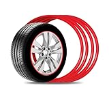 LISHAOHU Felgenschutz, 15-21 Zoll Universal-Felgenschutz, 4-teiliger Felgenkantenschutz-Dekorring, Anti-Aging-Nylon, Gute Reibungsbeständigkeit, for Alle Arten Von Fahrzeugen Geeignet(18in)