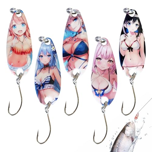 Señuelo Cuchara - Señuelos Rígidos Cebo Aguas Profundas | 5 Piezas para Pesca En Agua Dulce Mar Río Lago Arrollo Lucioperca Perca Sol Trucha Siluro Salmón