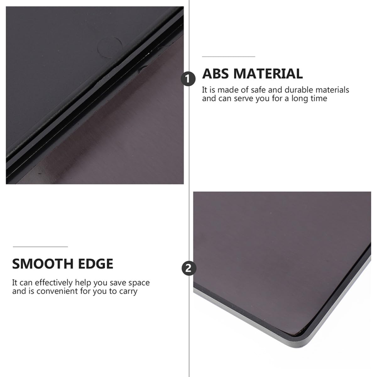 SHERCHPRY Palette Magnetica Nera Vuota per Ombretti 2 Pezzi in Abs Leggera e Resistente per Make Up On-the-go e Conservazione Cosmetici
