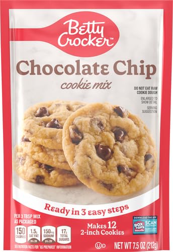 Image of Betty Crocker Chocolate Chip Cookie Mix, Makes (12) 2-inch Cookies, 7.5 oz.