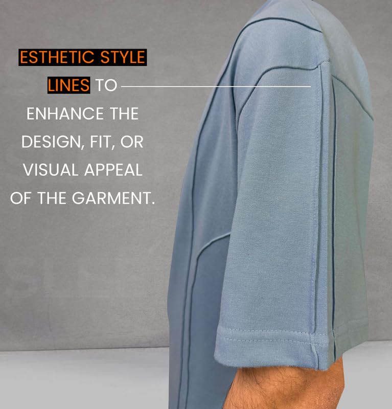 Image of Sleepynuts Women Oversized T-Shirt 220 GSM Heavyweight Cotton Rich Baggy Fit Drop Shoulder Round Neck Half Sleeve