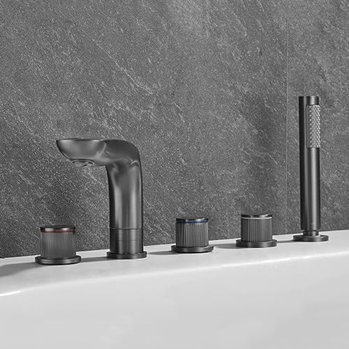 Mitigeur de Bain-Douche Mural en Laiton Chrome avec Flexible