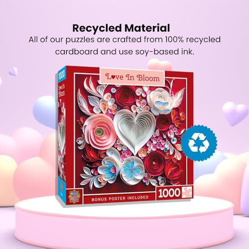 Masterpieces Rompecabezas de 1000 Piezas - Love in Bloom, Diseño Floral Enrollado, Divertido para Adultos y Familia, 25 x 25 Pulgadas, Ecológico miniatura 6