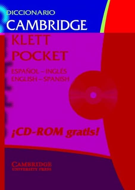 Portada de Cambridge klett pocket+cd-rom ingles-español/español-ingles