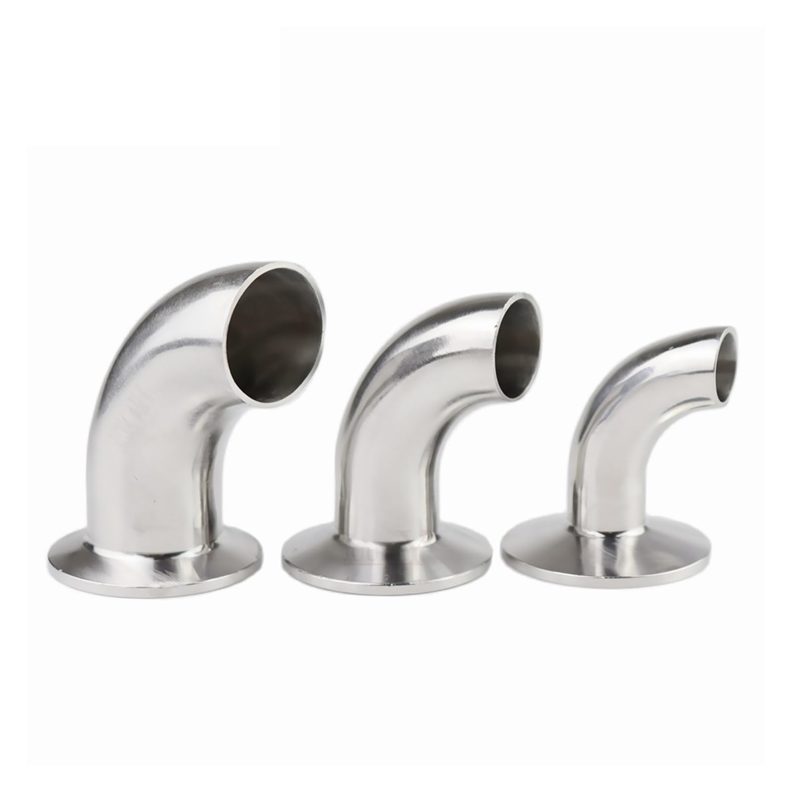 SS304/316 Tri-Clamp 90°Butt Weld Elbow,Food-Grade Sanitary Fitting,19-108mm OD Pipe Adapter，Homebrew Beer/Wine Brewing Equipment(89mm x Ferrule 106,SS304)