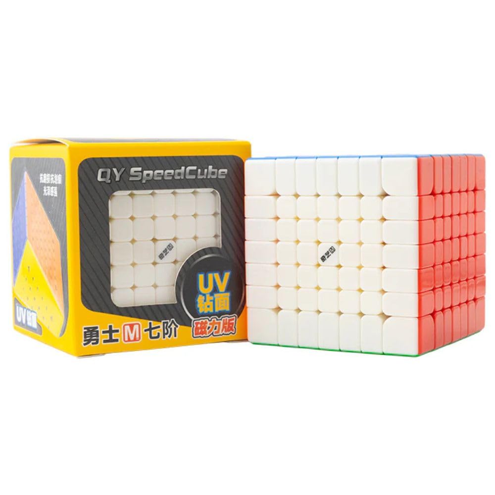 QiYi Warrior 7x7 Magnetic Speed Cube | UV Coated High-Gloss Finish | Dual-Layer 216 Magnet System, Lightweight 147g & Compact 62.5mm Stickerless Professional 7x7x7 Puzzle-picture-23