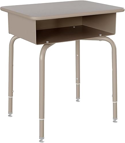 Miniatura 17 de Flash Furniture Billie - Escritorio para estudiantes con frente abierto para aulas o aprendizaje remoto, escritorio escolar de altura ajustable con