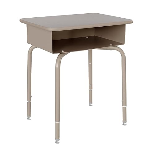 Flash Furniture Billie Student Desk - Gray Granite Open Front