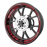 Adhésif de très haute qualité, repositionnable même plusieurs fois, facile à poser sur vos 2 jantes de moto, consignes de poses accessibles en ligne (écrit et vidéo)