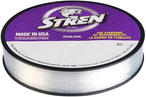 Miniatura 2 de Stren - Línea de pesca monofilamento original Transparente/azul fluorescente,Dorado (Hi-Vis Gold),Claro,Verde Lo-Vis,2-Transparente/azul