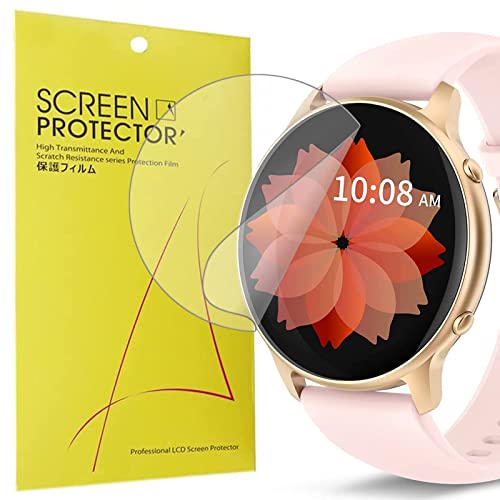 SkyBand [6 Pack Protector] Soft Ultra-Thin Ultra-Claro Protector De Pantalla Compatible para Smartwatch TUYOMA Reloj Inteligente Mujer LW36 1,28" (6 Pack)